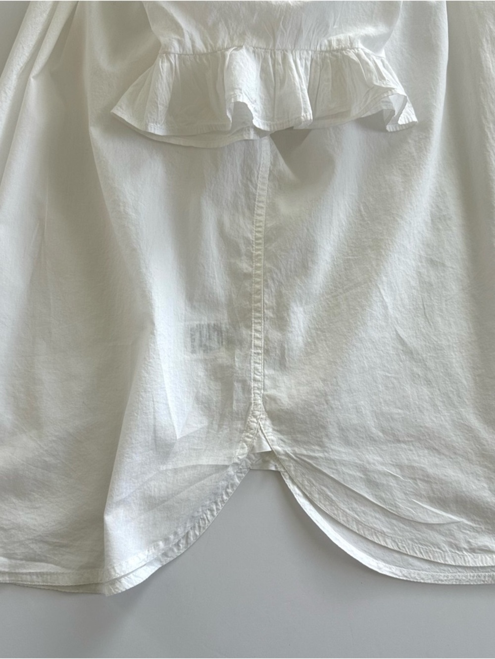 J.Crew White Classic Fit Lightweight Cotton Poplin Ruffle Sleeve Shirt | 16 - Picture 12 of 16